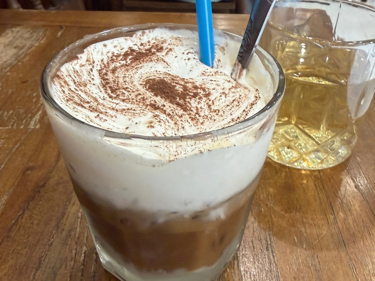 Vietnamese salt coffee topped with a layer of lightly salted cream